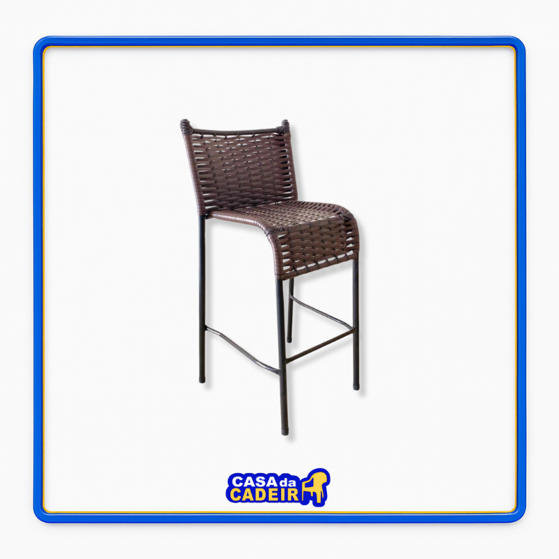 Banqueta Itália Fibra Sintética - Casa da Cadeira